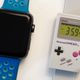 Sitting next to the larger version of the Apple Watch as a size comparison, this is the smallest Game Boy you can buy.
